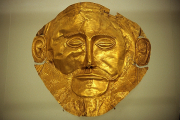Griechenland, Goldmaske von Mykene- Hier klicken zum Vergrößern