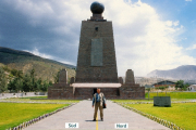 Ecuador, Ich auf der Äquatorlinie- Hier klicken zum Vergrößern