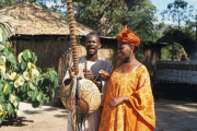 Gambia, Kora-Musikanten- Hier klicken zum Vergrößern