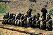 Osterinsel, Ahu Tongariki- Hier klicken zum Vergrößern